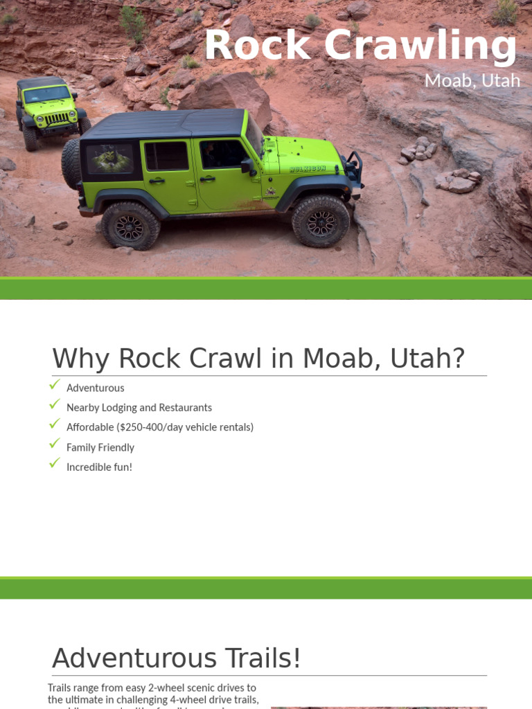 Moab Jeep Trails: Difficulty Guide | PDF