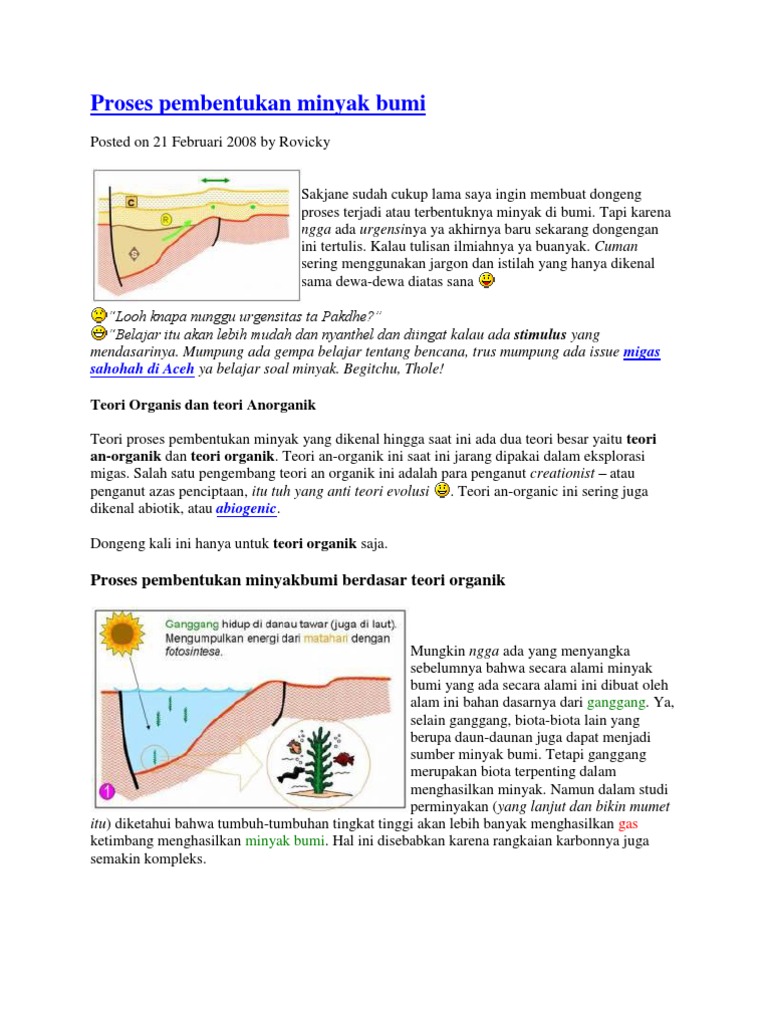 Proses Pembentukan Minyak Pdf