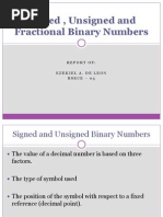 Signed , Unsigned and Fractional Binary Numbers