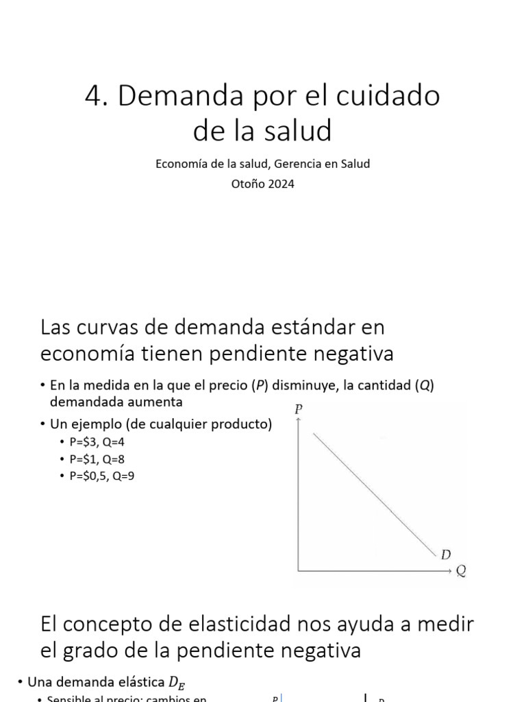 Demanda de Cuidado de Salud y Precios | PDF | Elasticidad (economía ...