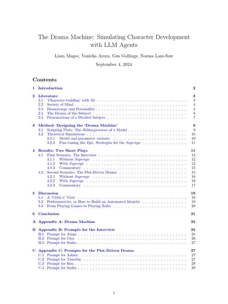 Multi-Agent Drama Machine Framework | PDF