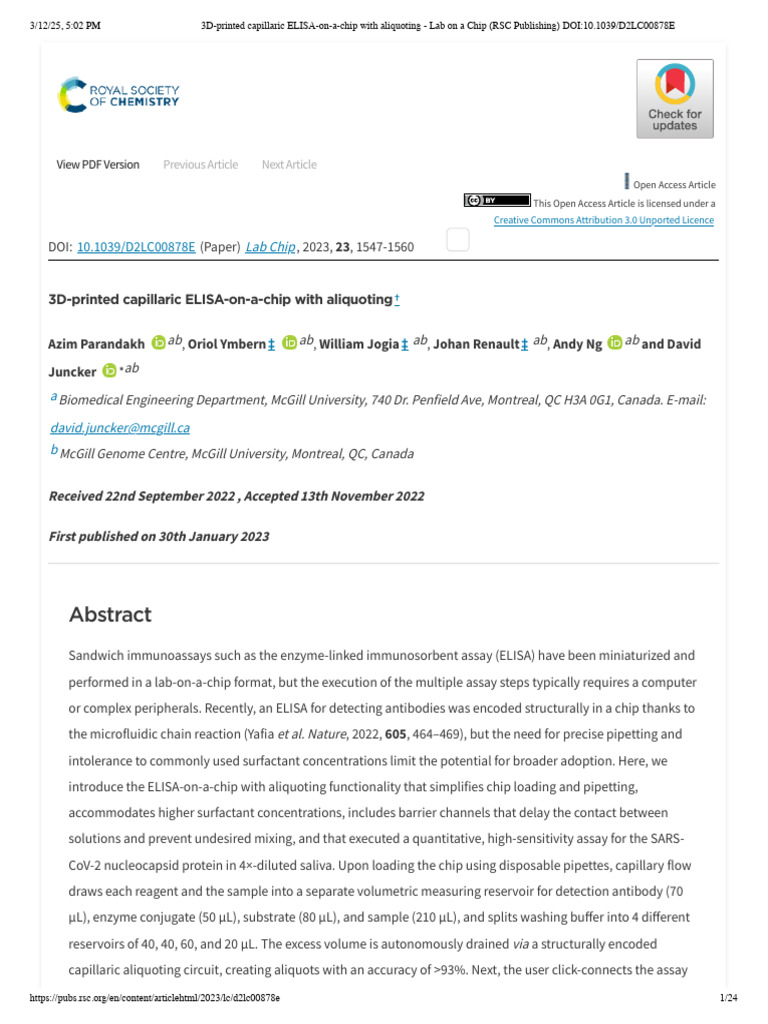 [Reference]3D-Printed Capillaric ELISA-On-A-chip With Aliquoting - Lab ...