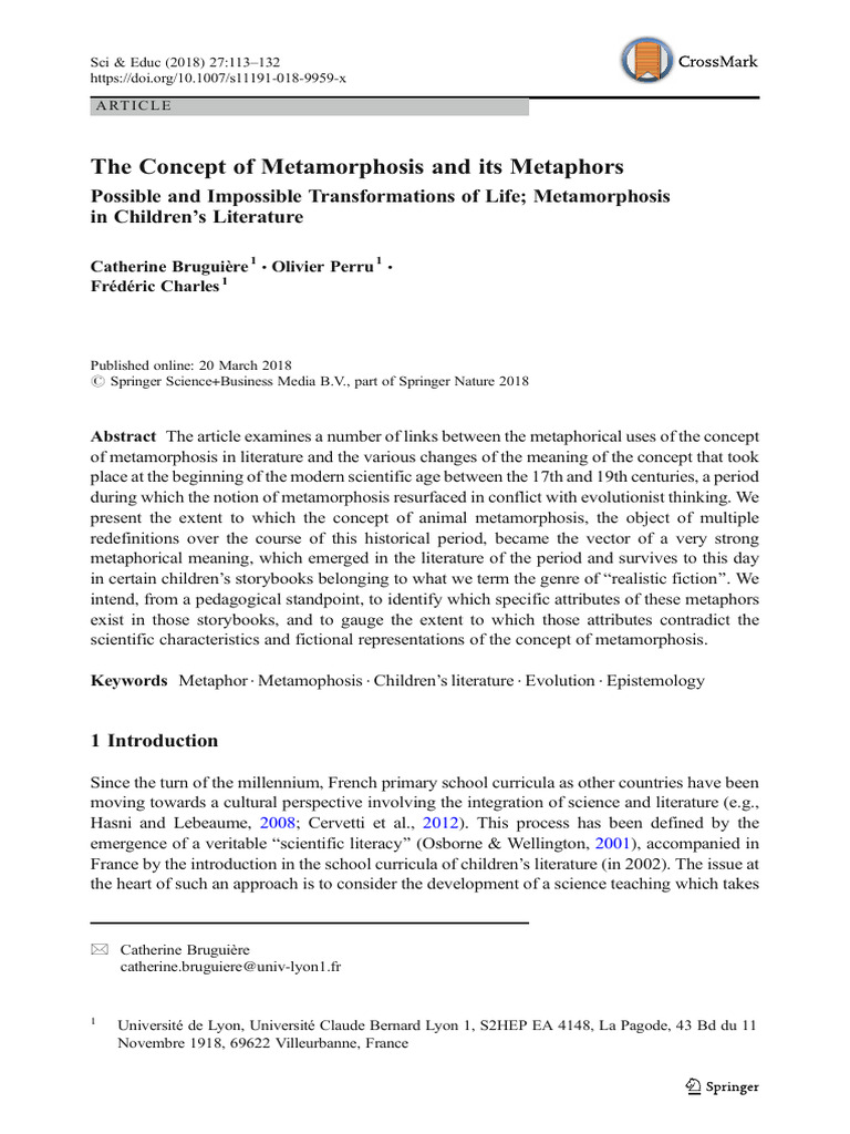 Metamorphosis in Children's Literature | PDF | Amphibian