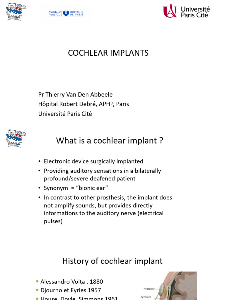 03 cochlear implants | PDF | Auditory System | Neurology