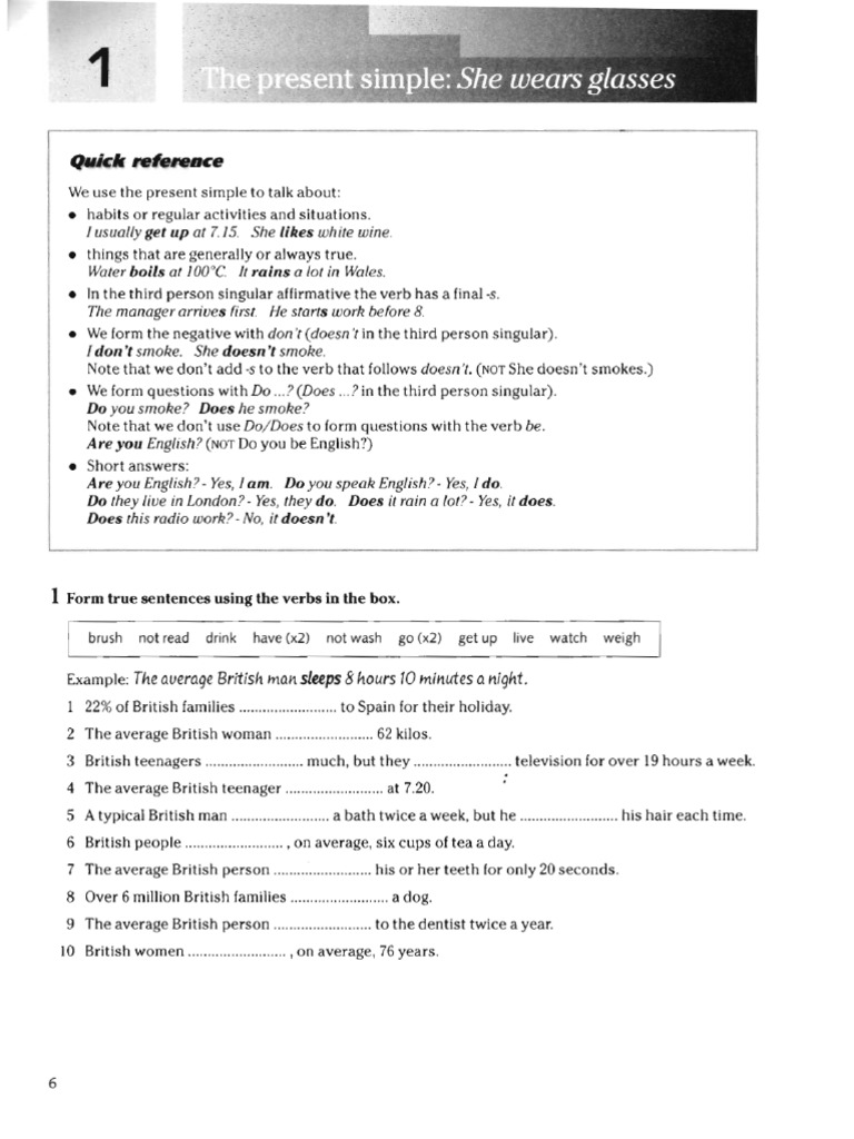 Present Simple Review | PDF