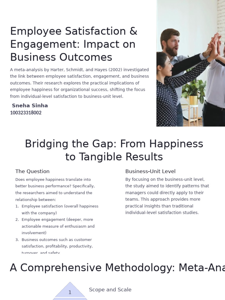 Review: Employee Satisfaction & Engagement: Impact on Business Outcomes ...