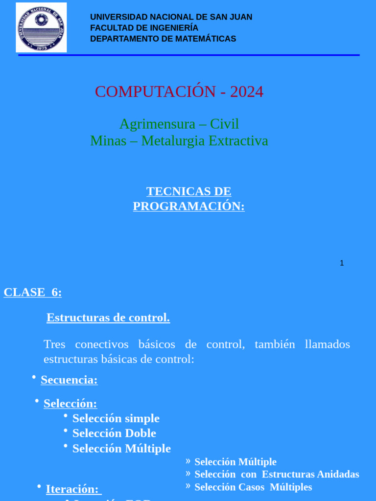 Estructuras de Control en Programación | PDF | Iteración | Flujo de control