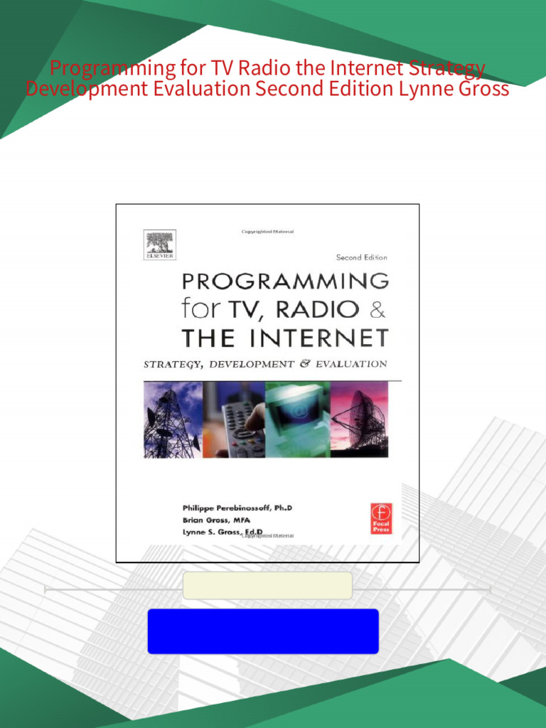 Programming For TV Radio The Internet Strategy Development Evaluation ...