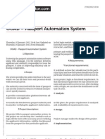 Ooad Passport Automation System