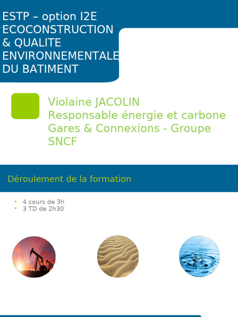 Présentation Formation ESTP V2 | PDF | Énergie renouvelable | Biodiversité
