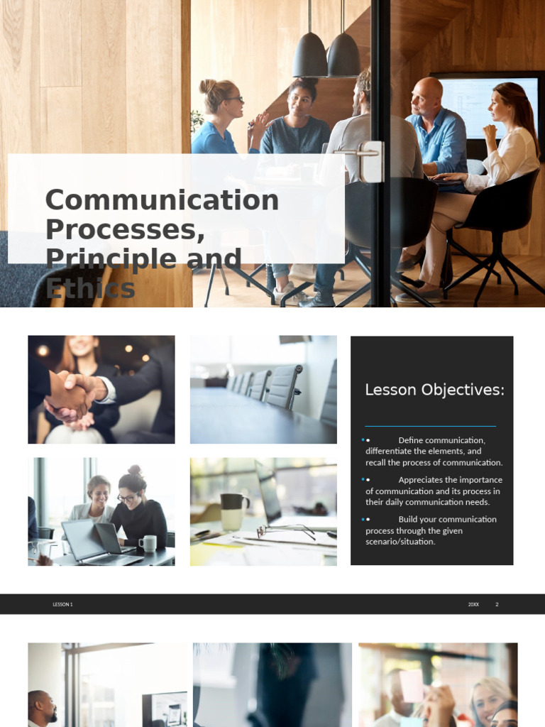 Communication Processes and Ethics Guide | PDF | Communication ...