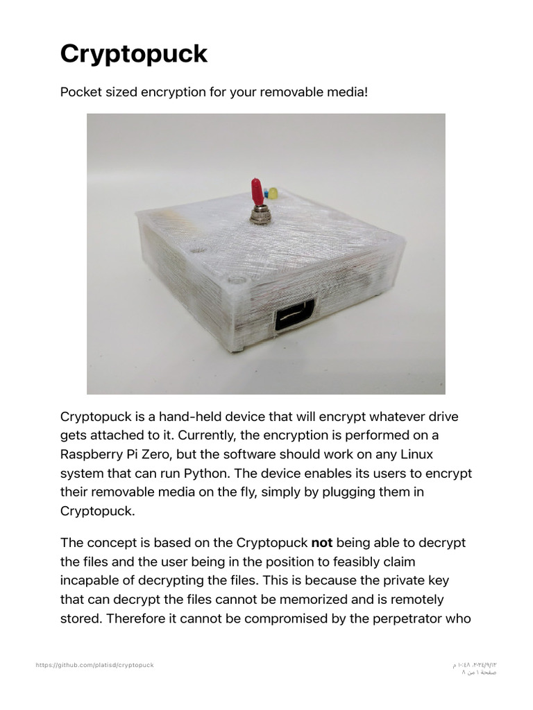 GitHub - Platisd-Cryptopuck - A Handheld Gadget That Encrypts Your ...