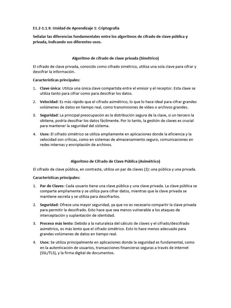 E1 2 1 1 9 Unidad De Aprendizaje 1 Criptografía Pdf