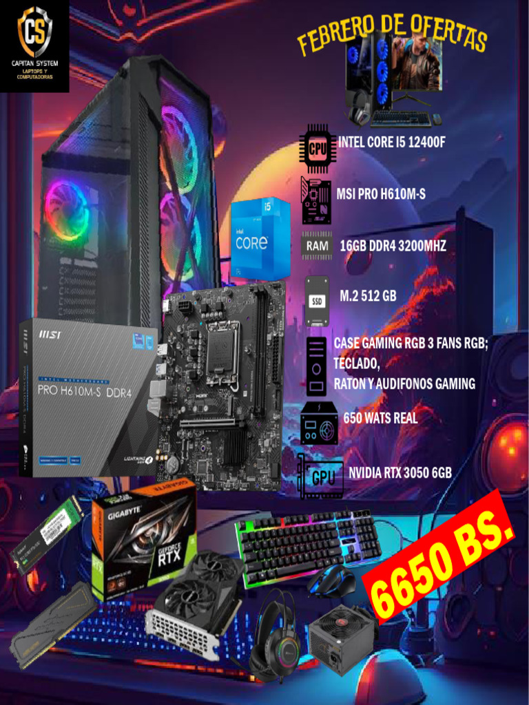 Catalogo PC Gamer Con Grafica | PDF | Hardware de la computadora ...
