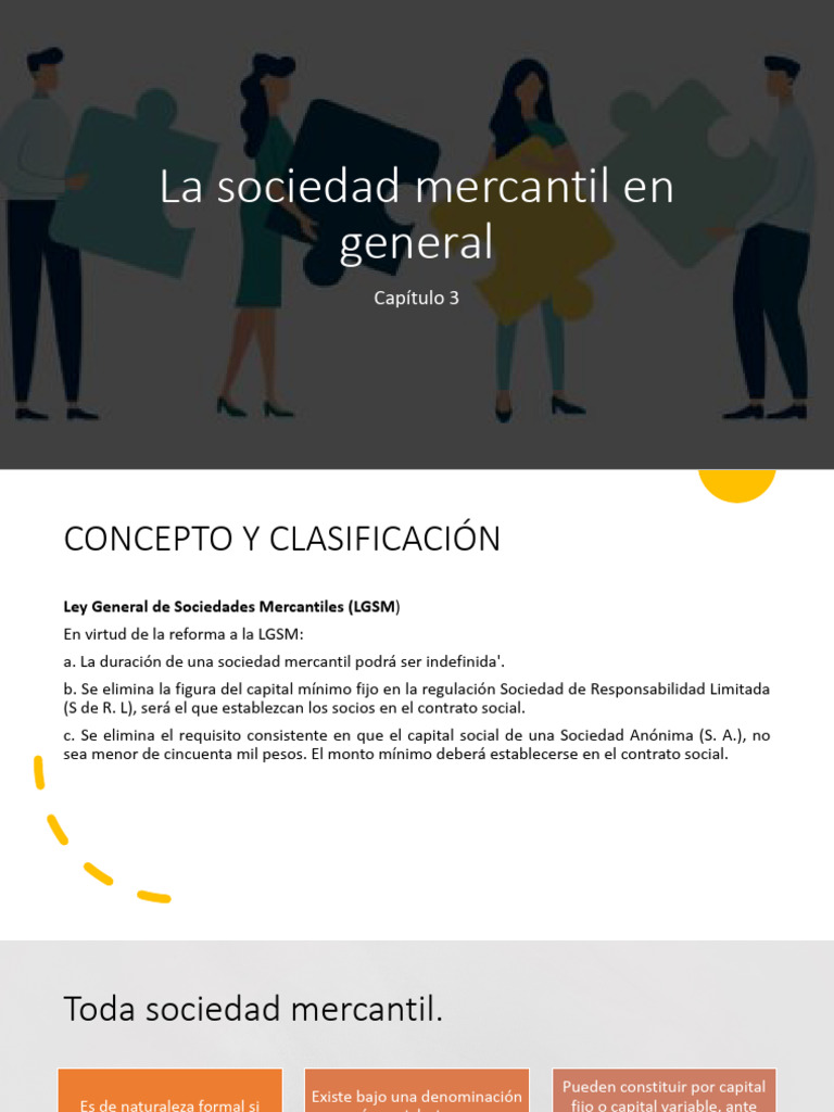 Concepto y Tipos de Sociedades Mercantiles | PDF | Sociedad de ...