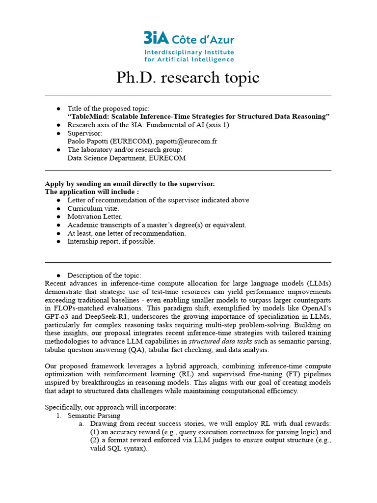 TableMind Scalable Inference-Time Strategies For Structured Data ...