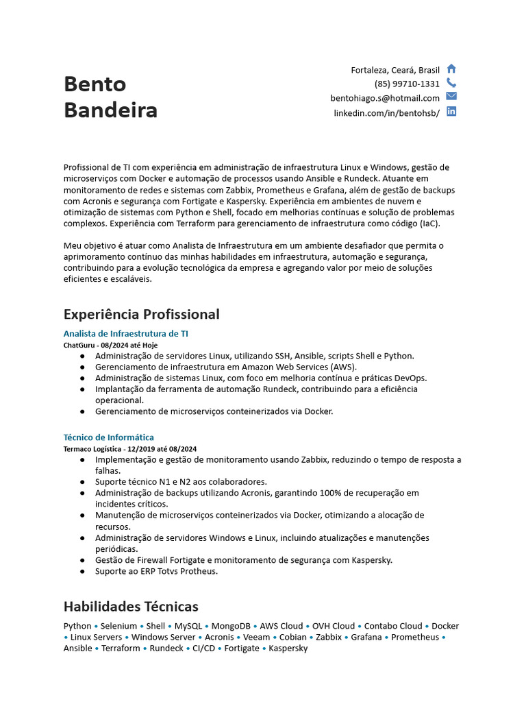 Analista de Infraestrutura em TI | PDF | Computação em nuvem | Linux