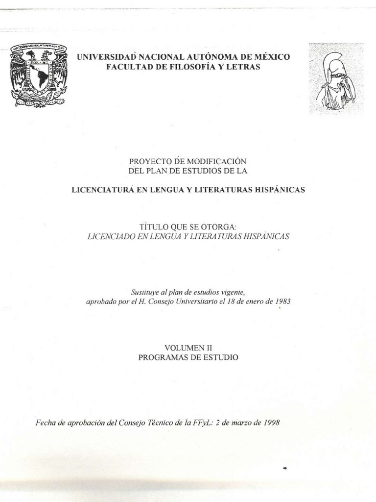 Modificación del Plan de Estudios en Letras | PDF | Literatura española ...