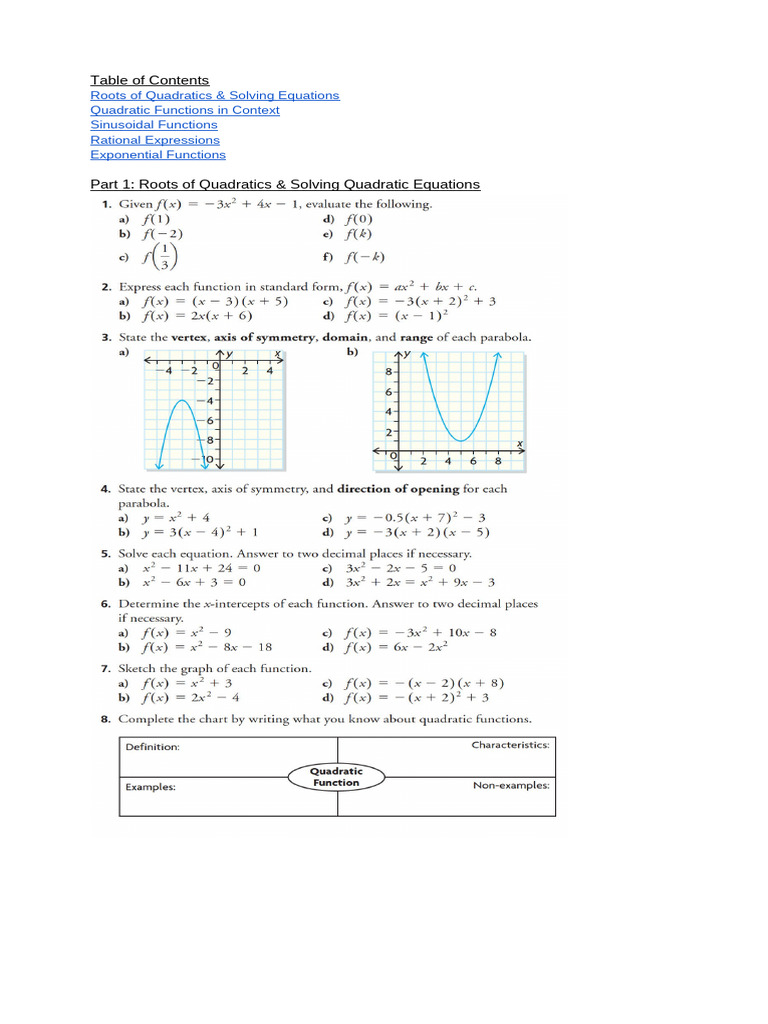 Functions Exam Review Part 2 | PDF
