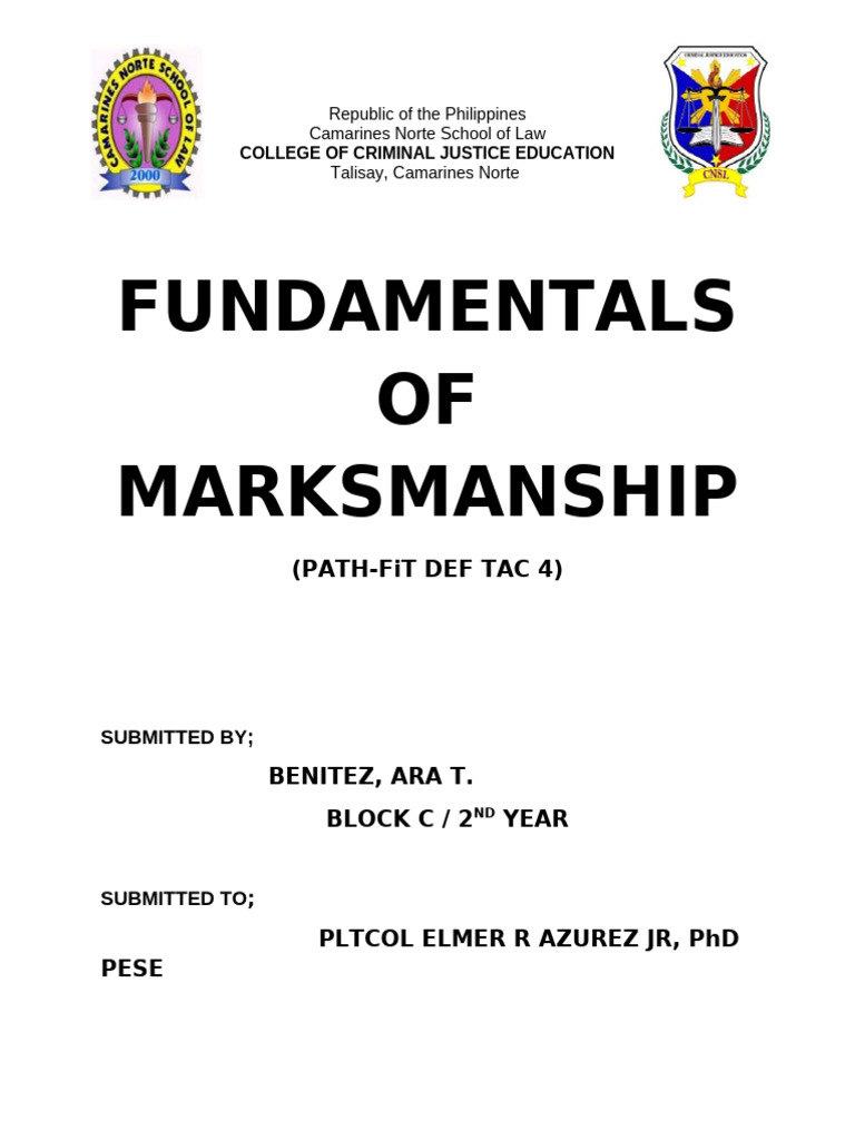 Fundamentals of Marksmanship Course | PDF