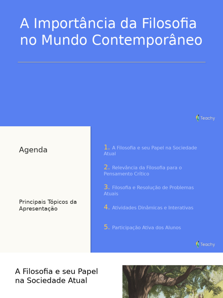 Slide - A Importância Da Filosofia No Mundo Contemporâneo | PDF ...
