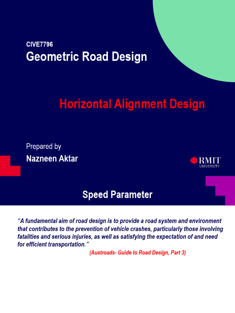 Geometric Road Design: Speed Parameters | PDF | Road | Speed Limit