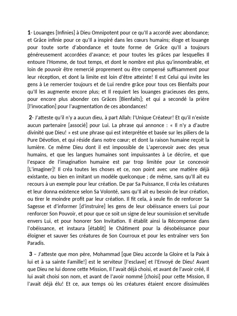 Louanges à Dieu et l'Importance de la Foi | PDF | Dieu | Coran