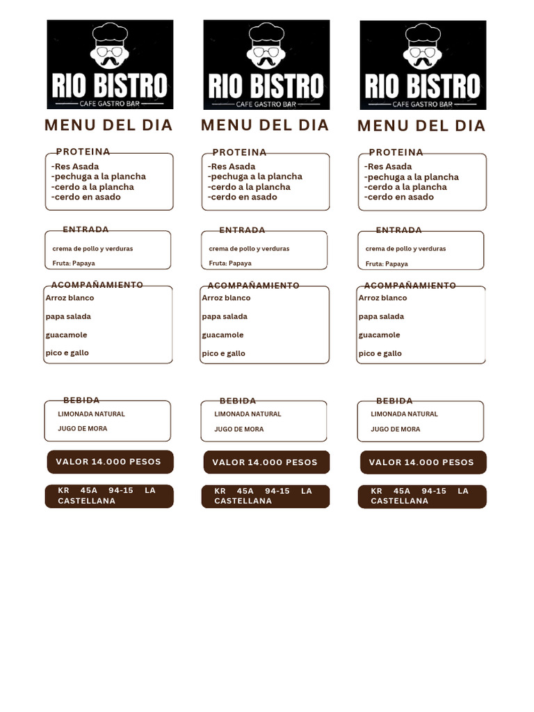 Copia de Menu Del Dia | PDF