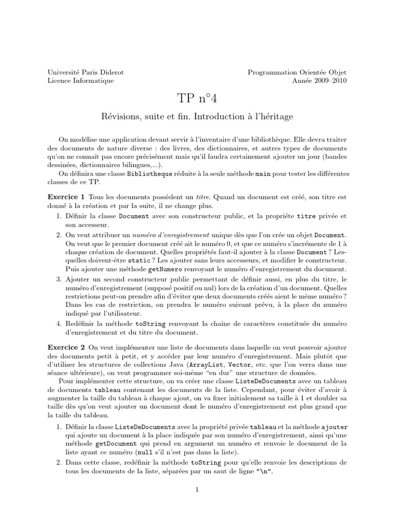 Gestion d'une Bibliothèque en Java | PDF | Informatique | Génie logiciel