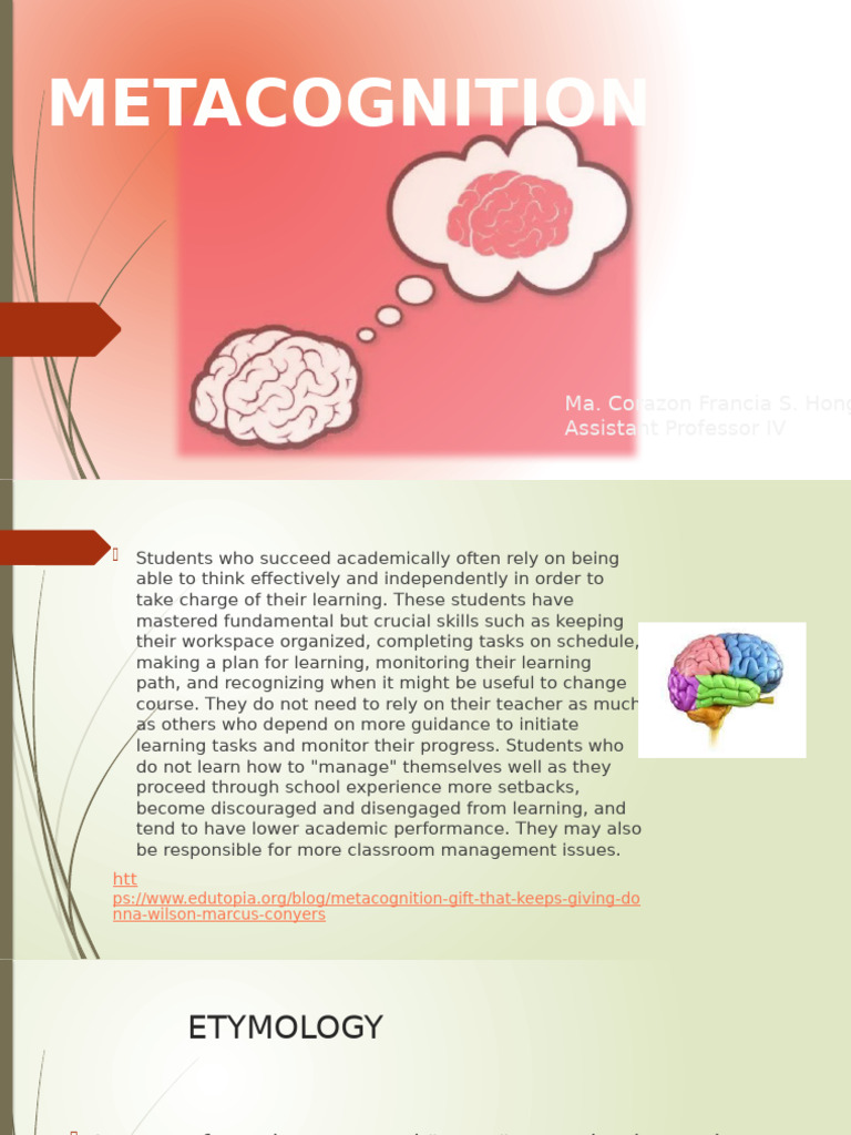1_METACOGNITION | PDF | Metacognition | Learning