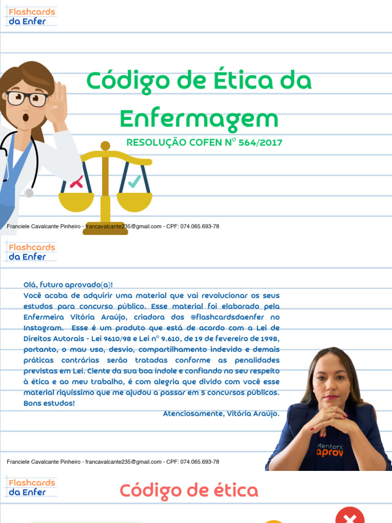 Código de Ética da Enfermagem 2017 | PDF | Enfermagem | Família