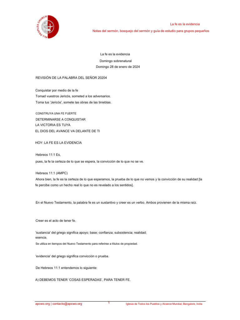 Fe como Evidencia y Propiedad | PDF | Fe | Jesús