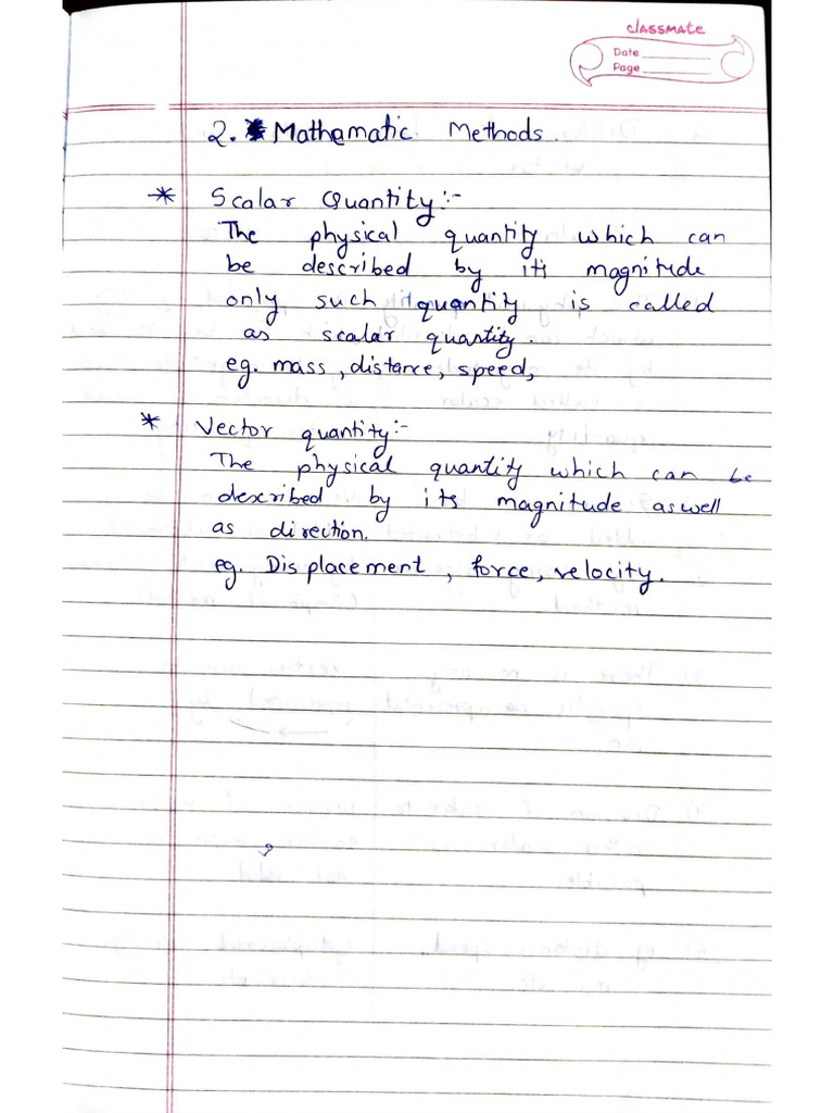 Mathematical Methods Vectors Pdf