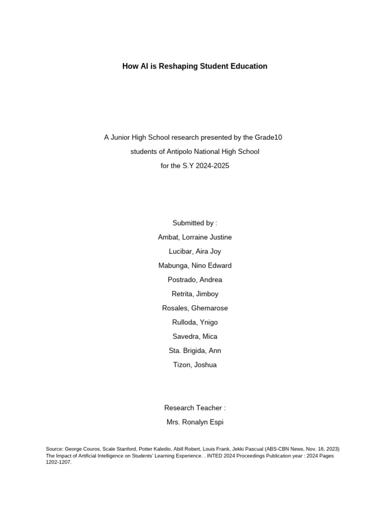 How AI Is Reshaping Student Education | PDF | Artificial Intelligence ...