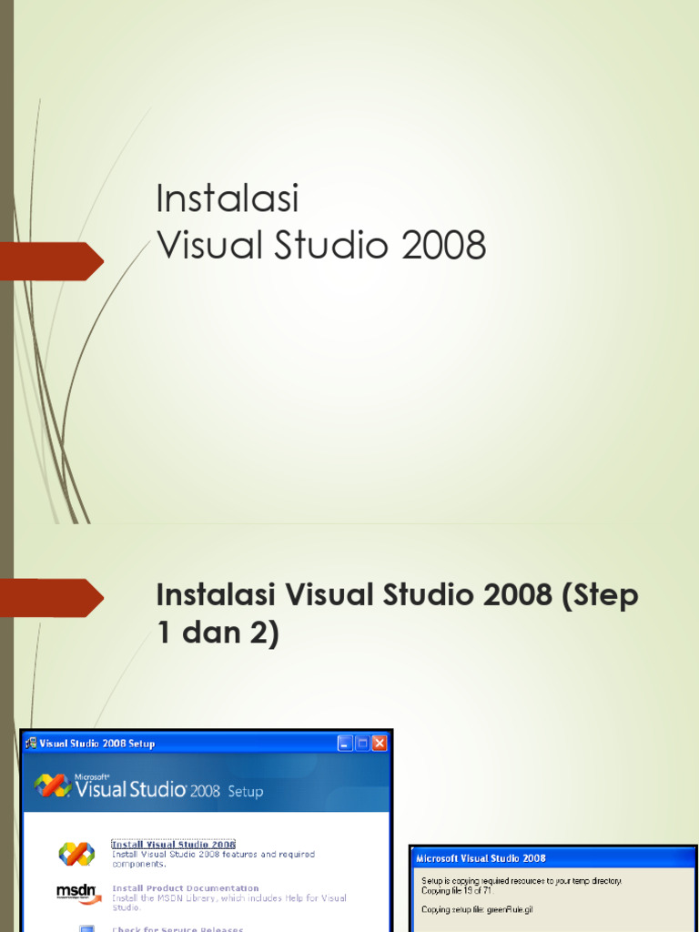 Panduan Instalasi Visual Studio 2008 | PDF