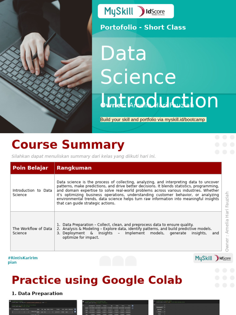 Data Science Myskill Pdf