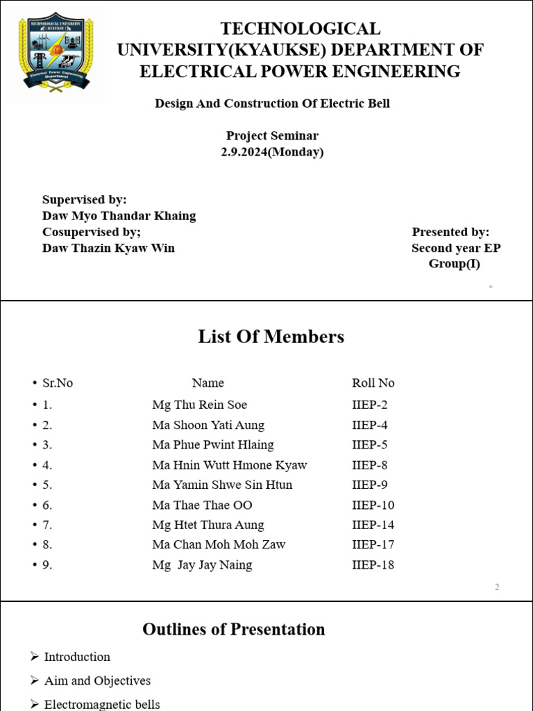 Second Year (Sem II) Project | PDF | Electrical Wiring | Electrical ...