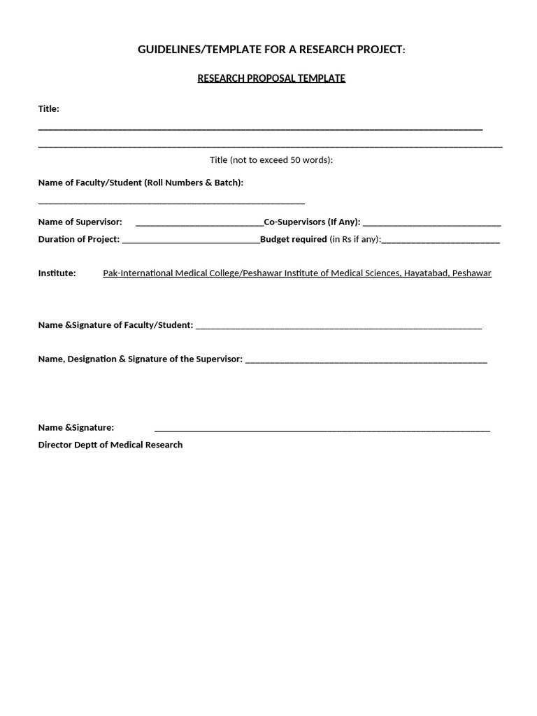 GUIDELINES FOR RESEARCH PROPOSAL | PDF | Sampling (Statistics) | Data