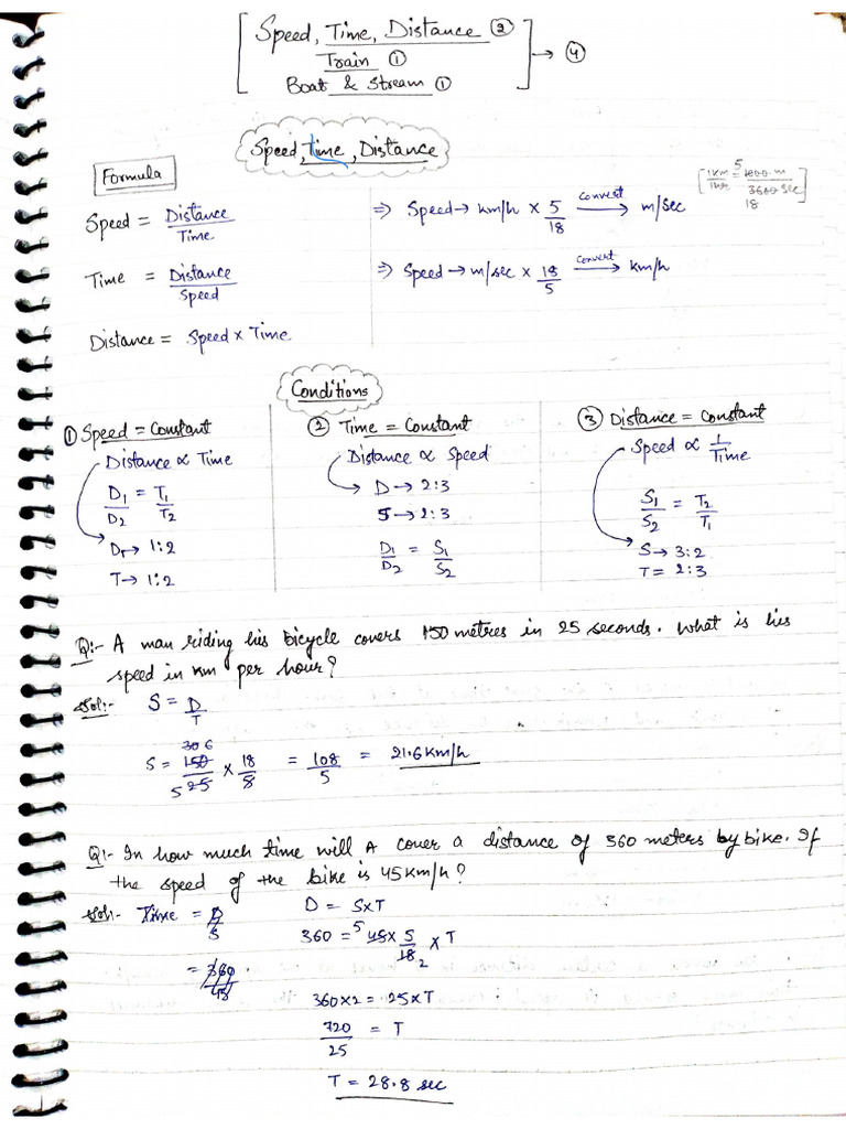 Speed Distance Time Train | PDF