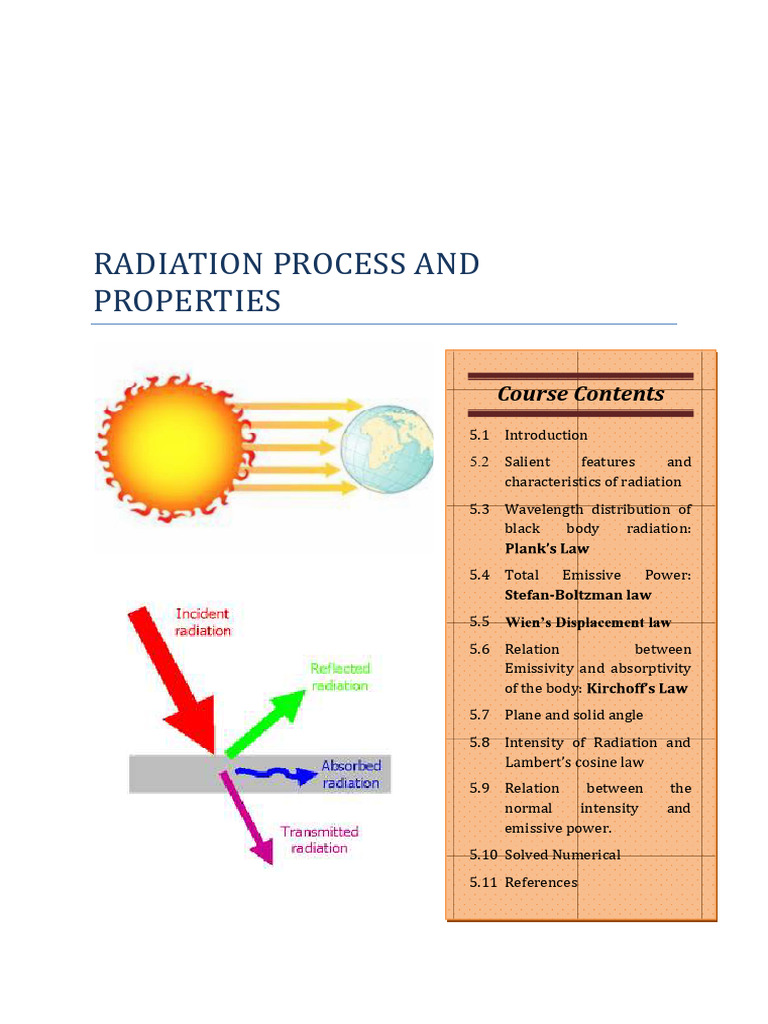 Radiation | PDF | Electromagnetic Radiation | Heat Transfer