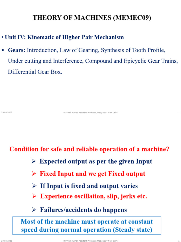 Theory of Machine | PDF | Gear | Machines