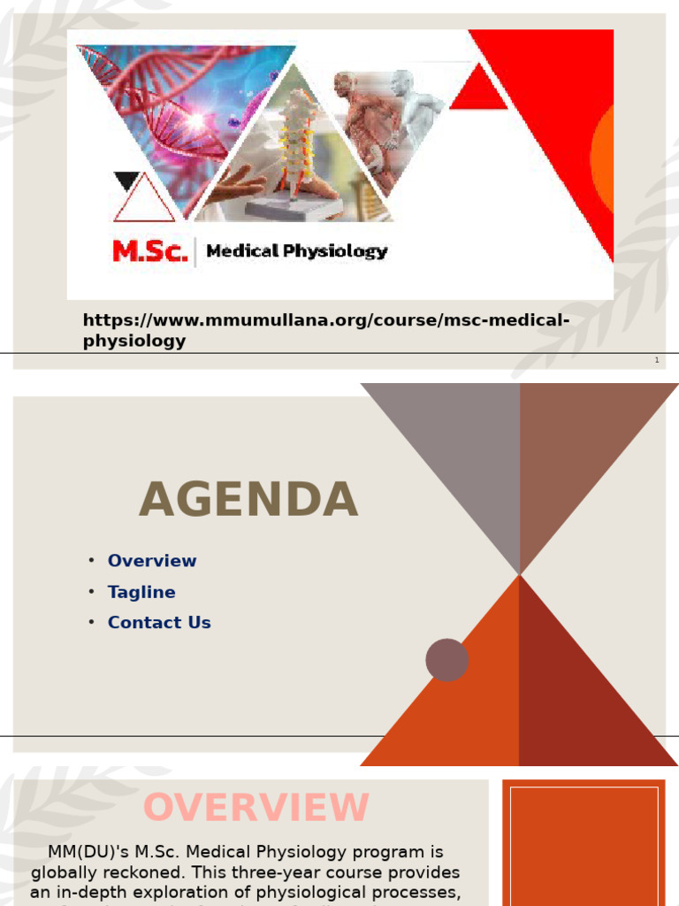M.Sc. in Medical Physiology Overview | PDF