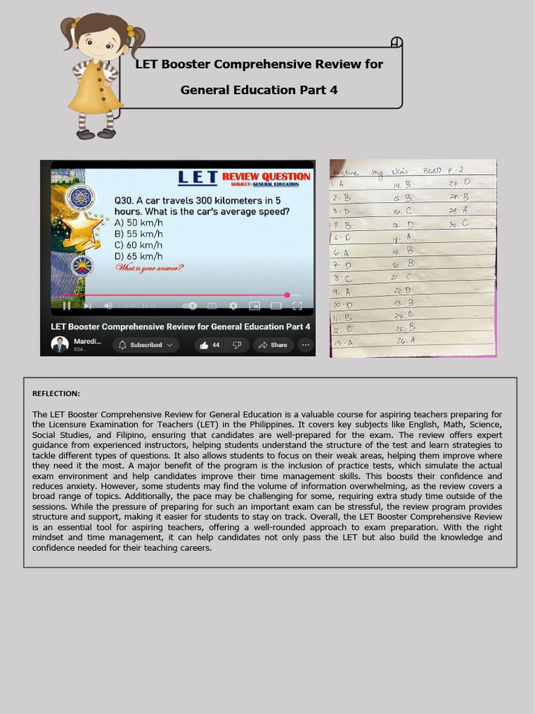 LET Booster Comprehensive Review For General Education Part 4 | PDF