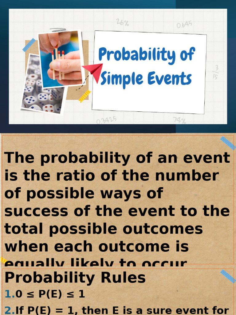 Probability of Simple Events | PDF | Probability | Probability Theory