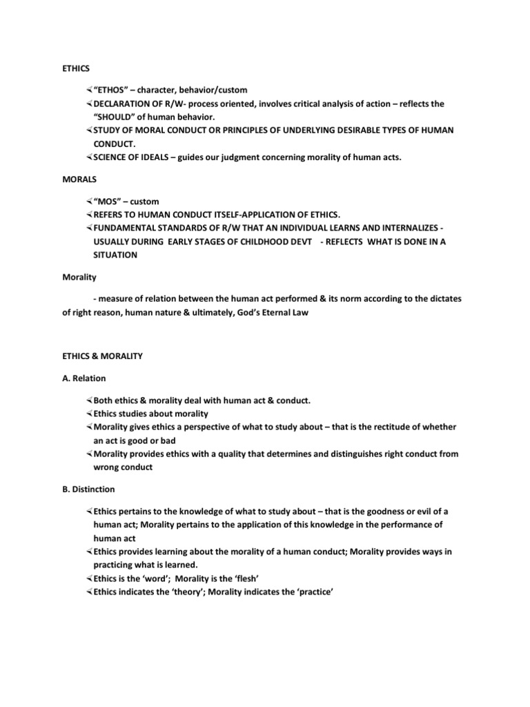 Bioethics Monthy Notes | PDF | Dignity | Morality
