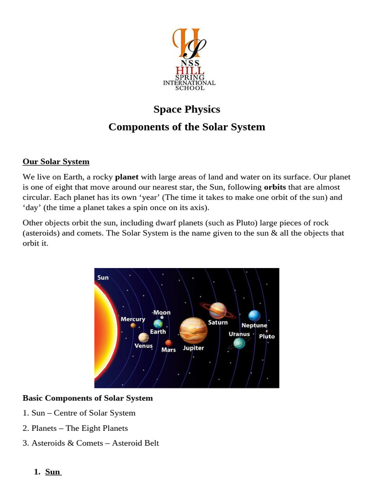Solar System Overview and Components | PDF | Solar System | Planets