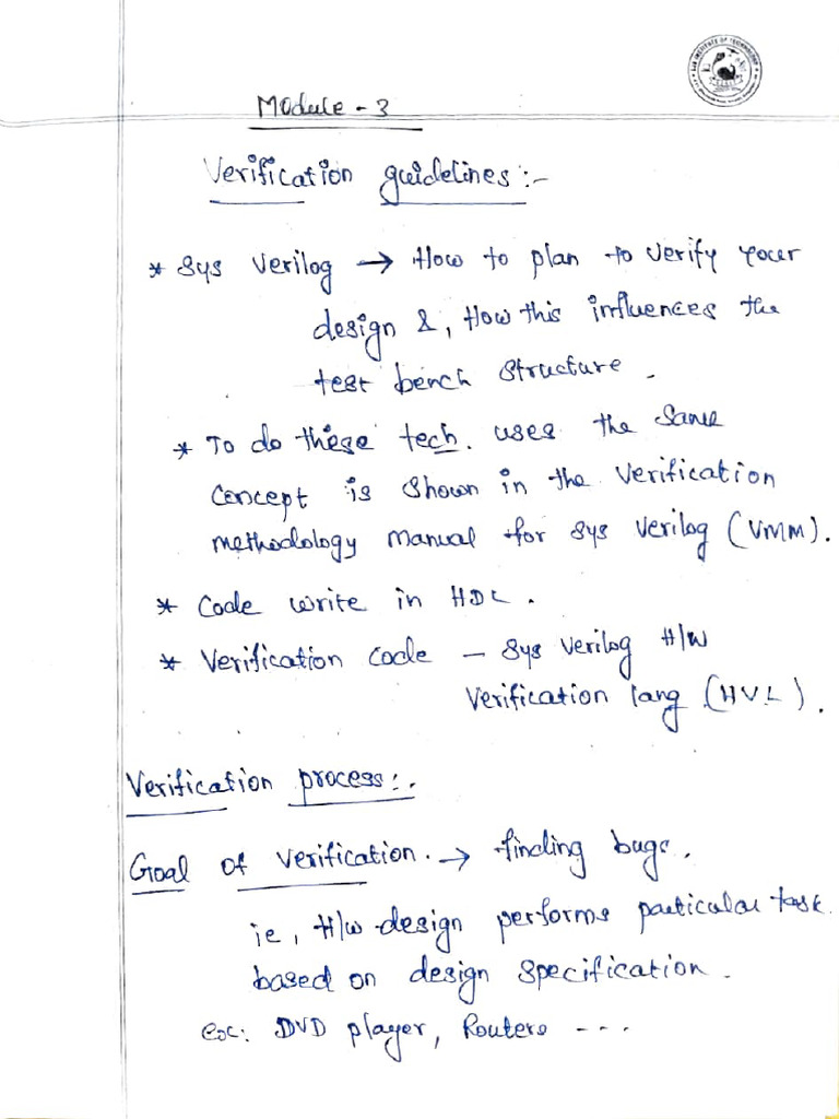 Module 3 Verification Guidelines | PDF