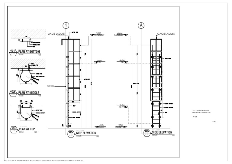 Cat Ladder Detail for Substation | PDF
