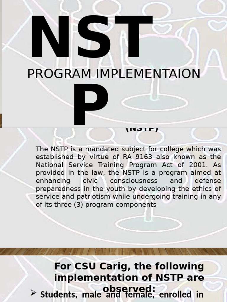 NSTP Implementation Slide 1 022634 | PDF