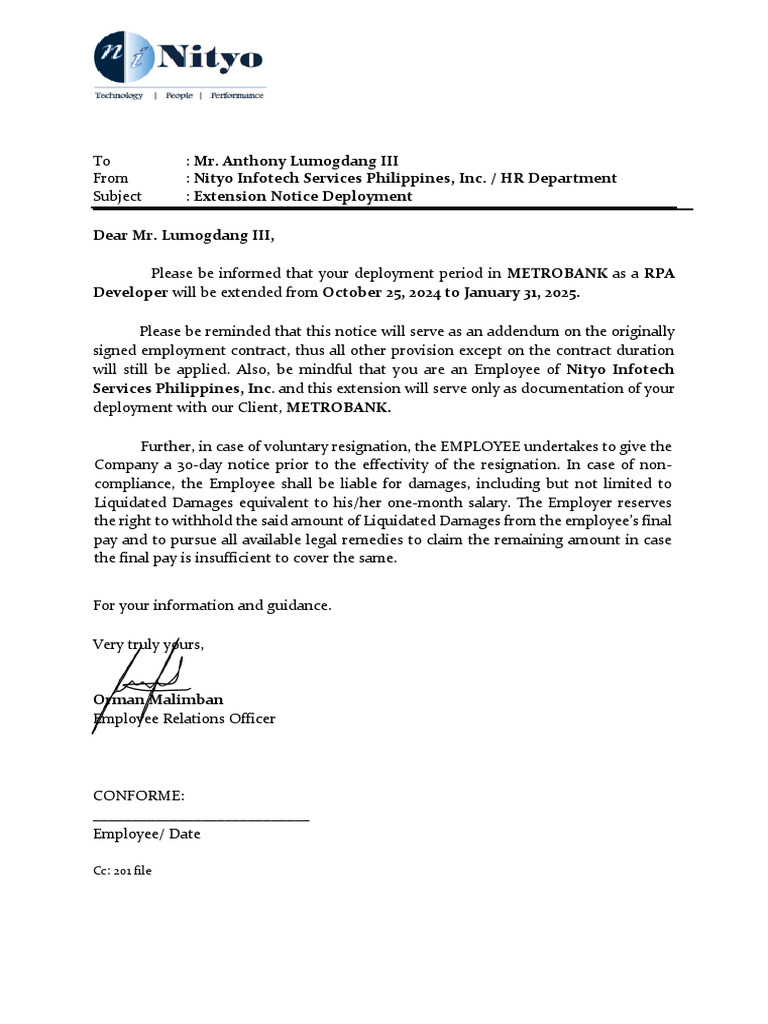 RPA Developer Deployment Extension Notice | PDF